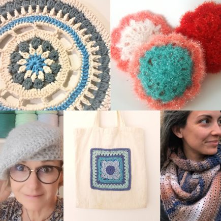 atelier crochet | mandala| tawashi |béret | tote bag | châle |