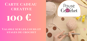 Carte Cadeau - Cours de Crochet - 100€