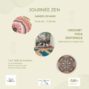 Journée Zen (Crochet – Yoga – Dessin Zentangle) – 90€